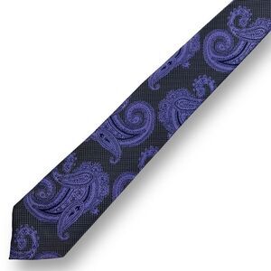 Imani Uomo purple and gray silk-touch microfiber necktie